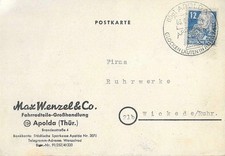 Los  vom  17.11  Heimatbeleg  Apolda  1949