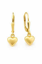 Ohrringe Herz 6mm plastisch