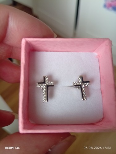 Kreuzohrringe aus 925er silber - kreuzohrringe,