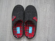 NEU !!! Varomed vital Hausschuhe 39 weit für Einlagen Pantoffel grau rot Herz