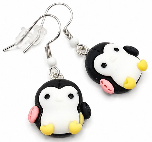 Pinguine ohrringe edelstahl - ohrringe,
