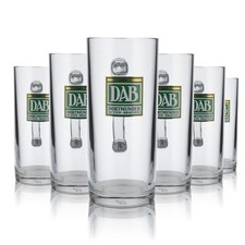 6x DAB Glas 0,5l Bierkrug Humpen Seidel Gläser Set Dortmunder Aktien Brauerei