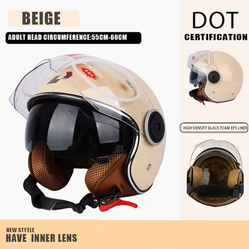 Motorradhelm mit visier retro - motorradhelm,