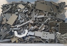 Lego 1 KG DUNKELGRAU STEINE PLATTEN SONDERTEILE Kiloware Konvolut GEREINIGT!