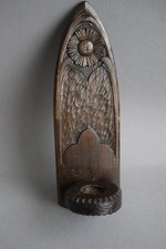 Massiver Holz Wandkerzenhalter