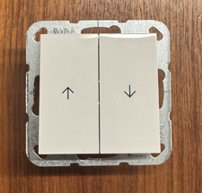 Gira System 55 Rolladenschalter + Pfeilwippen (reinweiß glänzend) – aus Neubau