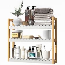 Badregal Hängeregal Wandregal Badezimmer Holz，Wandschrank,Hängeschrank Weiß