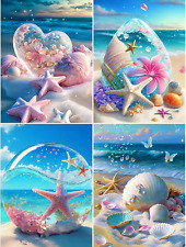 Diamond Painting Full Set, 4 Stück 5D Diamant Painting Bilder, DIY Diamant Maler