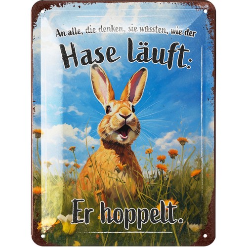 Lanolu blechschild hase - lanolu,