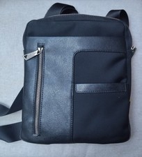 Leder und Textil Herrentasche