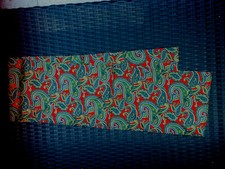 Seidenschal 20 rot/grün Paisley