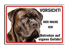 Warnung vor dem Hund Schilder Hundeschild Warnschild Achtung Vorsicht Cane Corso