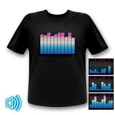 10-Kanal Equalizer LED T-Shirt