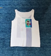 Sommerliches Damen Blusen Top mit doppelseitigem Druck