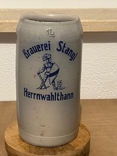 1 l Bierkrug Krug Bier Masskrug Brauerei Stangl Herrnwahlthann