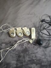 Halogenschrankbeleuchtung goldmessingfarben 3 Leuchten Trafo Fußschalter Nolte