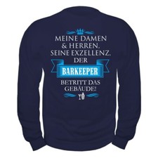 Herren Pullover Seine Exzellenz DER BARKEEPER Sweatshirt Theke Cocktail Bar