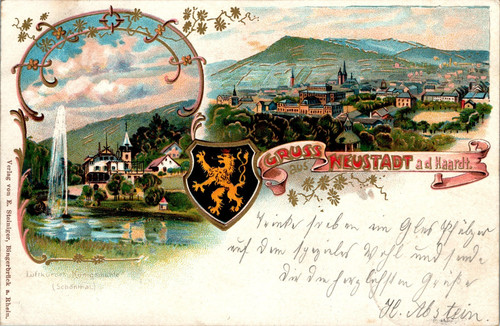 Litho gruss aus neustadt - gruss,