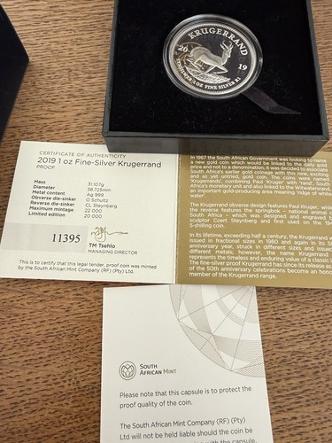 Krügerrand silber 999 - silber, 0.999