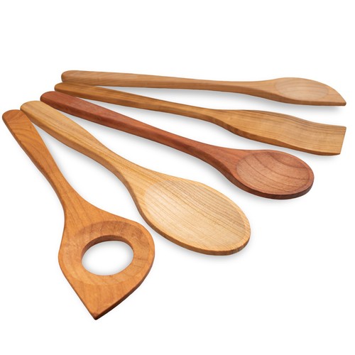 Kochlöffel 5er set aus - kochlöffel,