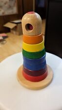 IKEA Regenbogen farbig Holz Stapel Pyramide Holz Entwicklung Spielzeug
