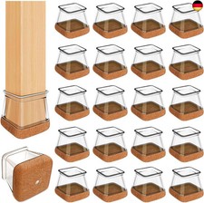 Stuhlbeinkappen Eckig, 32pcs