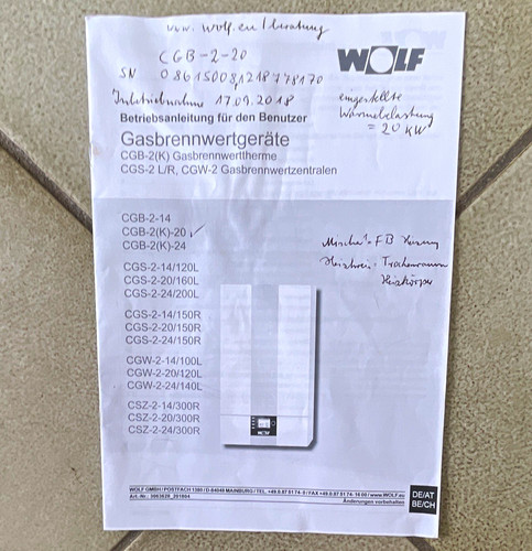 Wolf betriebsanleitung - wolf,