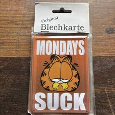 Blechkarte Blechschild Vintage Metallschild Retro Schild Garfield , Fun, Spaß