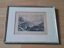 Alter Holzbilderrahmen mit Glas Silber antik gewischt, Außenmaß 22,5 x 29 cm