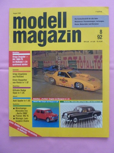 Modell magazin 1992 - modell, 1992-08