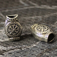 2x DIY Bartrune Bartperle Bead  Viking Wikinger Vegvisir Runen Wikingerkompass