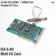 ISA 8-BIT FHQ484AC-TI003 2x SERIAL RS-232 COM PARALLEL LPT PORT KARTE CARD