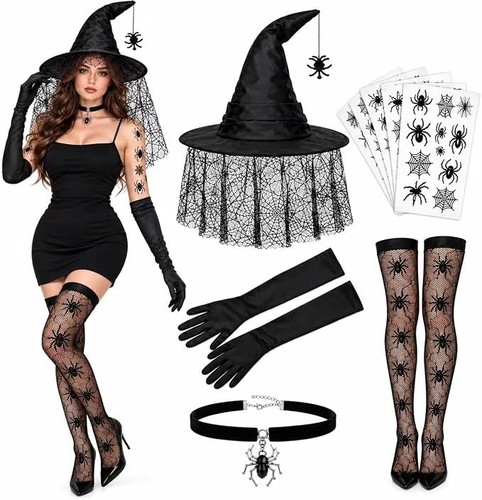 Hexenhut samt damen halloween - samt,