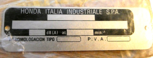 Honda typenschild für cb500 - typenschild,