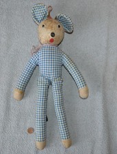 vintage Stoff Maus Puppe