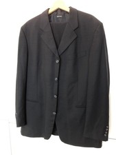 Herrenanzug Gr.54,mit Weste in Anthrazit/Schwarz. 4 Knopf / Bundfalten/Umschlag!