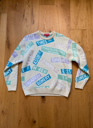 Supreme street signs sweater - sweater,