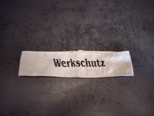 Armbinde Armband Werkschutz Arbeiter Soldat Uniform Wehrmacht WH WK2 WWII WW2