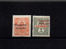 Briefmarken  Ungarn franz. Bes. m. Falz s. Scan