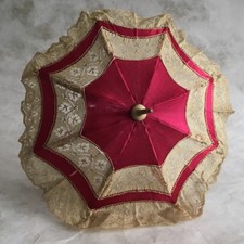 Antik Puppenschirm/Sonnenschirm Parasol vor 1900 wunderschön
