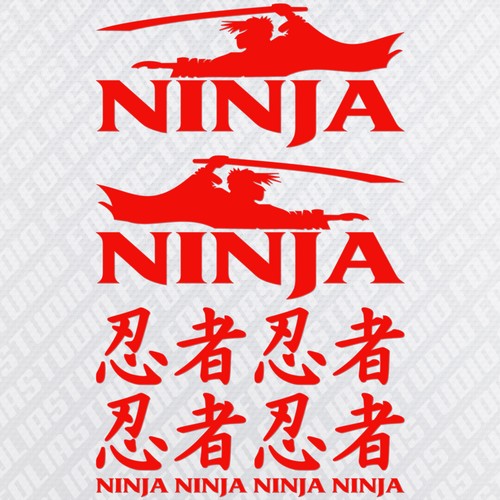 Ninja aufkleber set tuning - aufkleber,