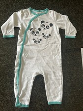 Schlafanzug Größe 74 Weiß Grün Overall Einteiler ? % Baumwolle