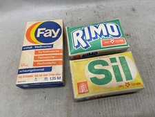 FAY RIMO SIL DDR Waschmittel VEB 1960 er Jahre 3 Stück Konsum Karl Marx Stadt