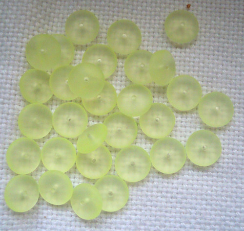 Uranglas perlen gelb - 30,
