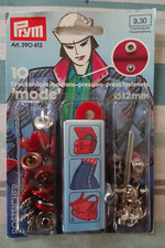 10  Prym  rote  Druckknöpfe mode  Jersey d=12mm rostsicher ART 390 412 inkl. Wer