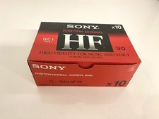 Sealed Box of 10x SONY HF 90 Cassette C-90HFA Kassette Tape Tapes OVP Ungeöffnet