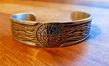 Armreif Vegvisir Kompass Wikinger Armband Runen  K8.1 Mittelalter Massiv Herren