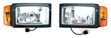 2x Scheinwerfer H4 mit Blinker 12V für Radlader Baumaschinen Bagger JCB Merlo