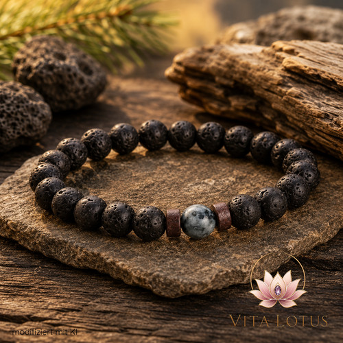 Herren armband lavastein - armband, &