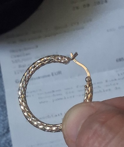 Damen creolen 585 - gelbgold, 14
